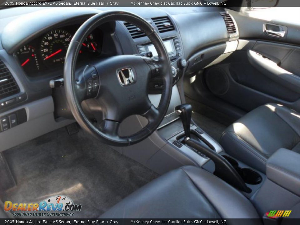 2005 Honda Accord EX-L V6 Sedan Eternal Blue Pearl / Gray Photo #26