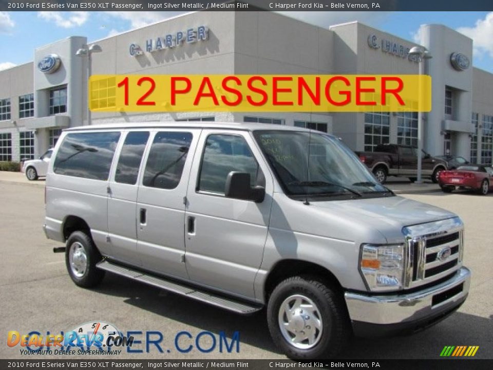 2010 Ford E Series Van E350 XLT Passenger Ingot Silver Metallic / Medium Flint Photo #1