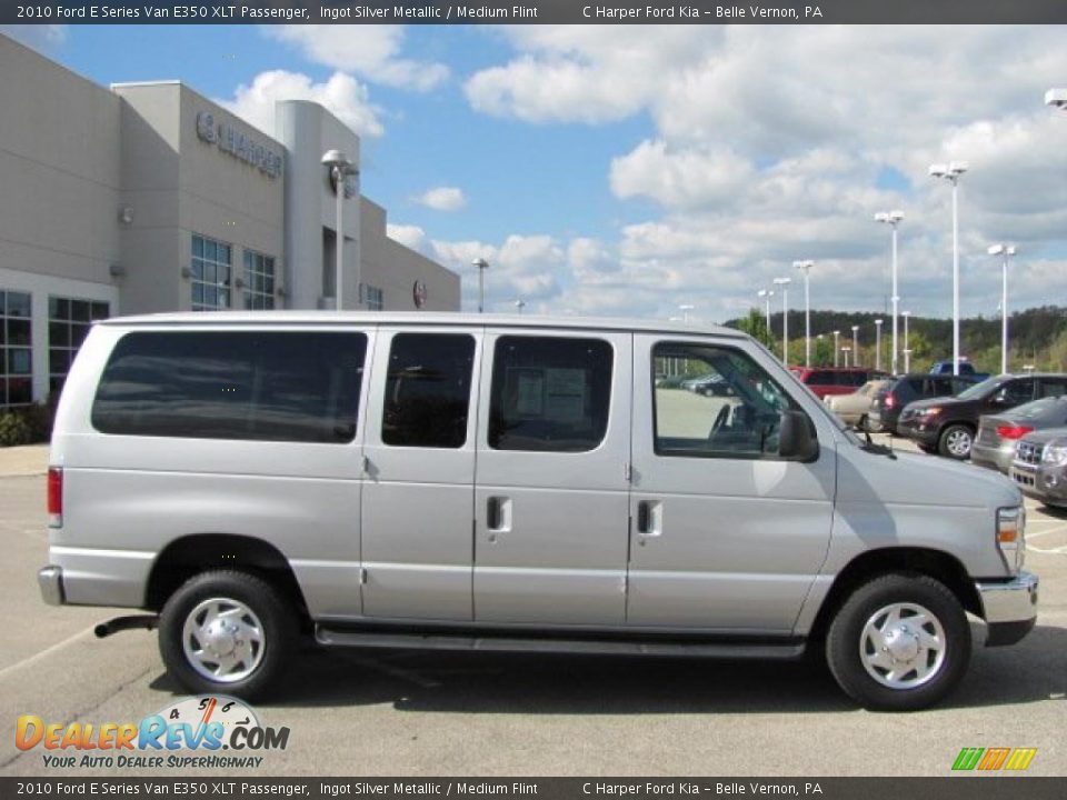 Ingot Silver Metallic 2010 Ford E Series Van E350 XLT Passenger Photo #2