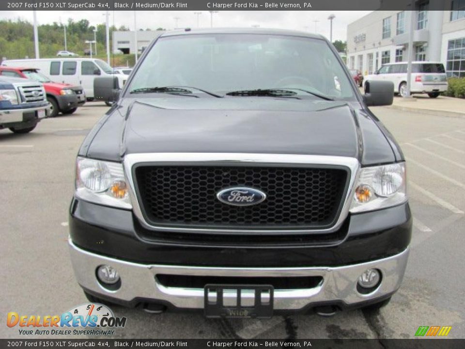 2007 Ford F150 XLT SuperCab 4x4 Black / Medium/Dark Flint Photo #4