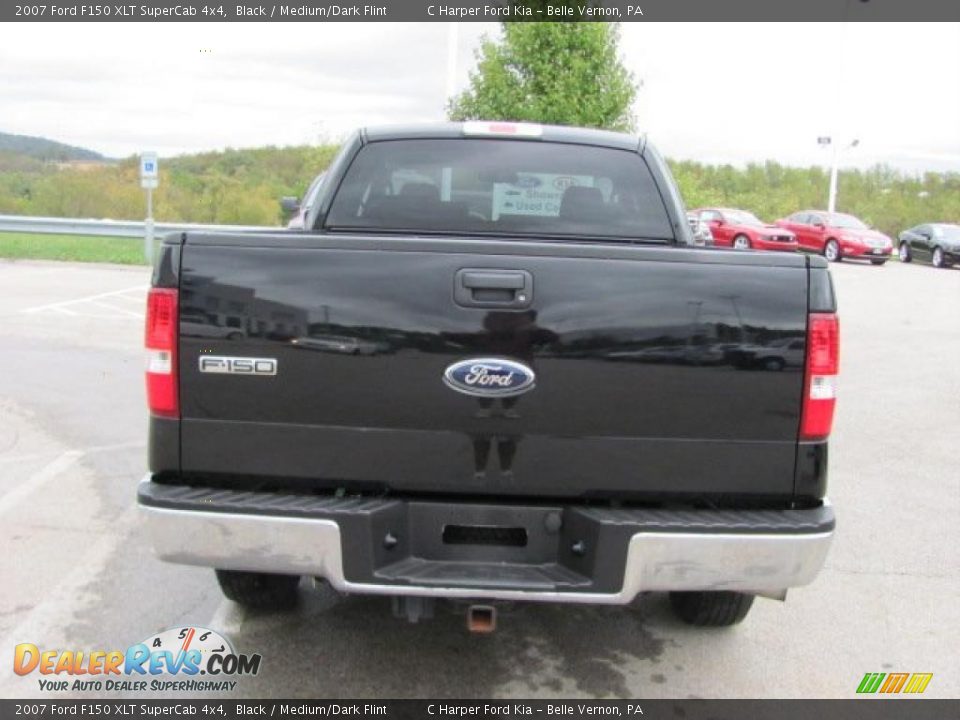 2007 Ford F150 XLT SuperCab 4x4 Black / Medium/Dark Flint Photo #8