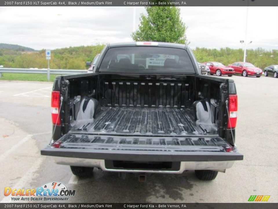 2007 Ford F150 XLT SuperCab 4x4 Black / Medium/Dark Flint Photo #10