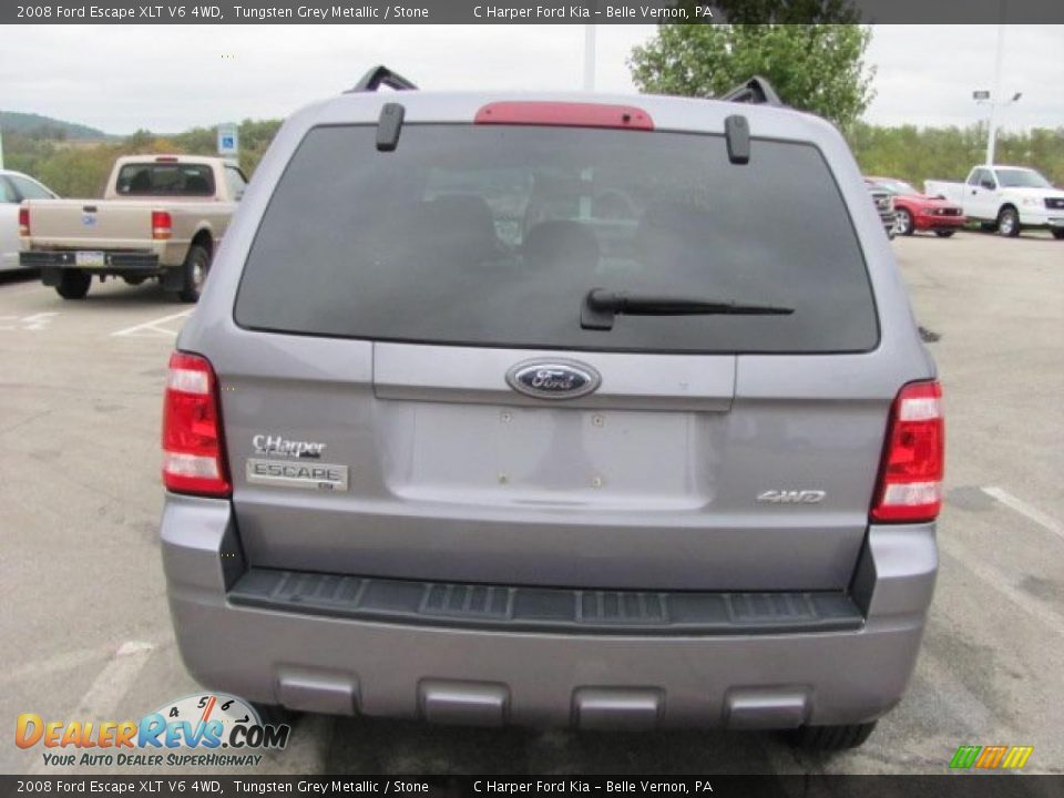 2008 Ford Escape XLT V6 4WD Tungsten Grey Metallic / Stone Photo #8