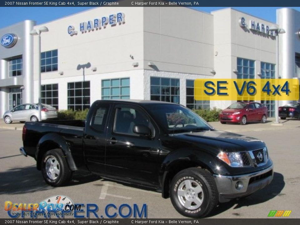 2007 Nissan Frontier SE King Cab 4x4 Super Black / Graphite Photo #1