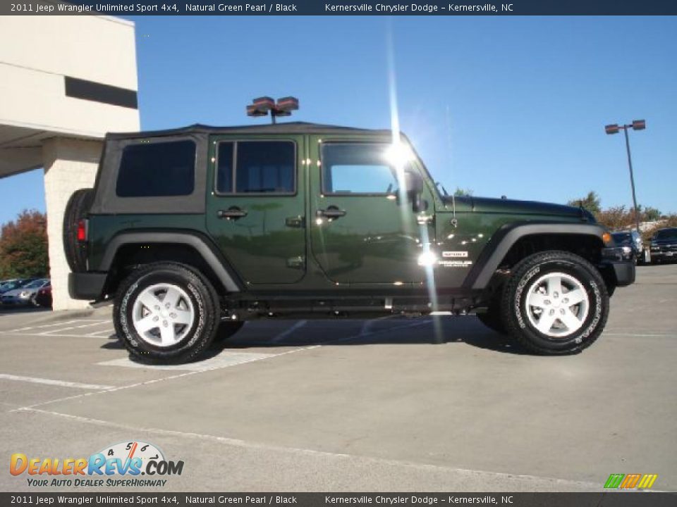 Natural Green Pearl 2011 Jeep Wrangler Unlimited Sport 4x4 Photo #2