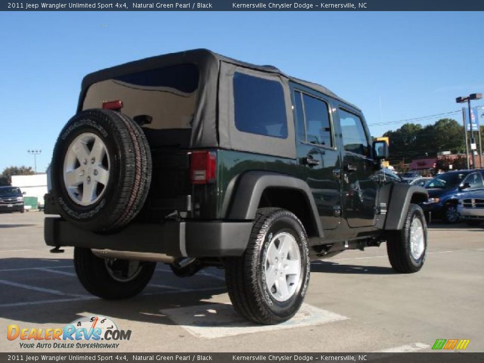 2011 Jeep Wrangler Unlimited Sport 4x4 Natural Green Pearl / Black Photo #3