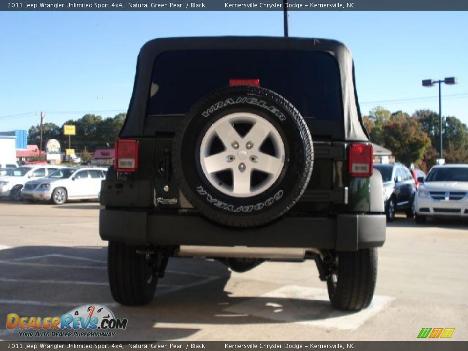 2011 Jeep Wrangler Unlimited Sport 4x4 Natural Green Pearl / Black Photo #4