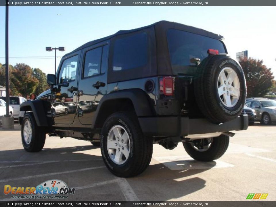 2011 Jeep Wrangler Unlimited Sport 4x4 Natural Green Pearl / Black Photo #5