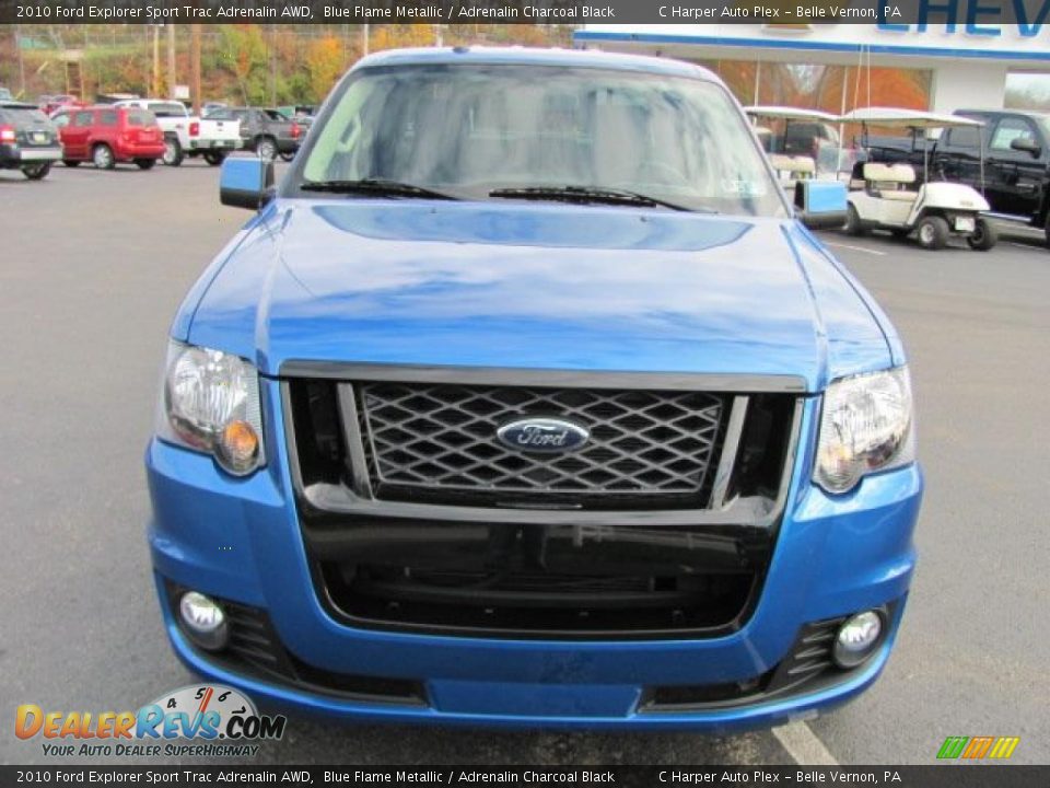 2010 Ford Explorer Sport Trac Adrenalin AWD Blue Flame Metallic / Adrenalin Charcoal Black Photo #4