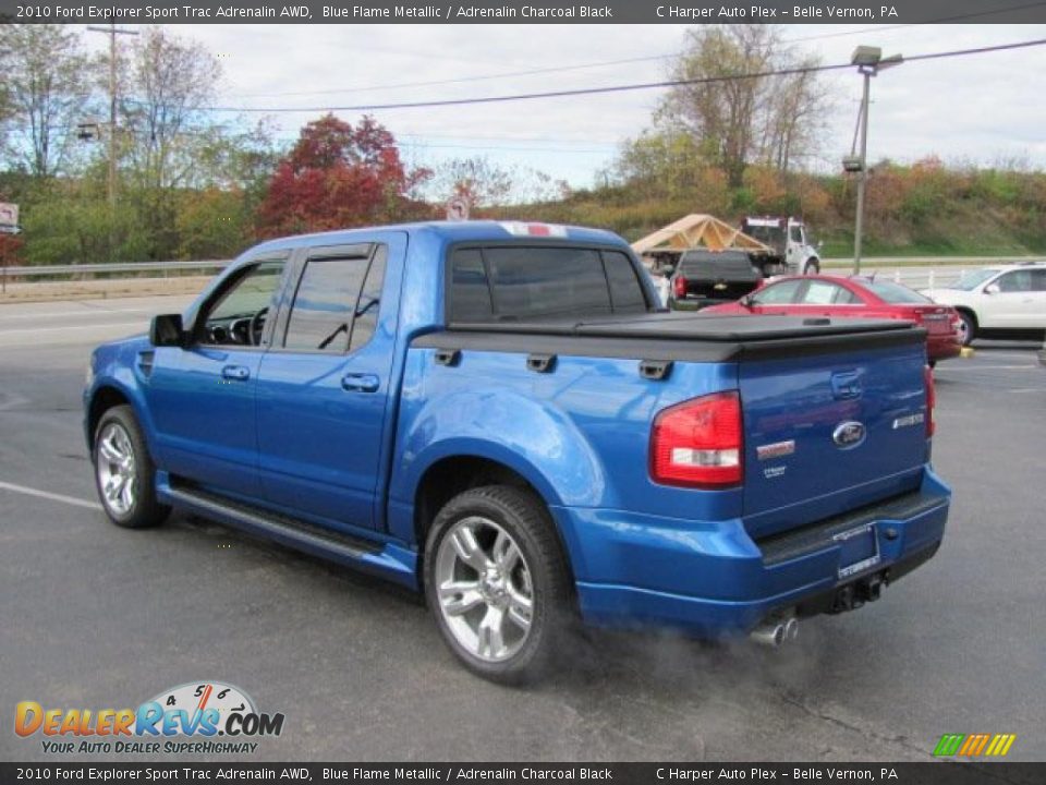 2010 Ford Explorer Sport Trac Adrenalin AWD Blue Flame Metallic / Adrenalin Charcoal Black Photo #7