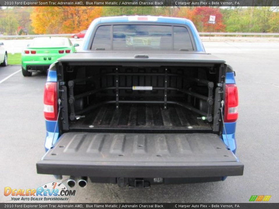 2010 Ford Explorer Sport Trac Adrenalin AWD Blue Flame Metallic / Adrenalin Charcoal Black Photo #10