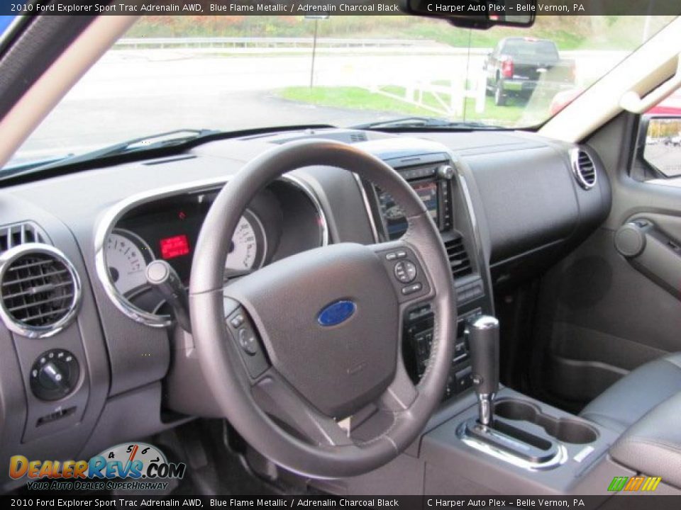Adrenalin Charcoal Black Interior - 2010 Ford Explorer Sport Trac Adrenalin AWD Photo #14