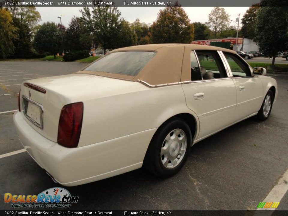 2002 Cadillac DeVille Sedan White Diamond Pearl / Oatmeal Photo #6