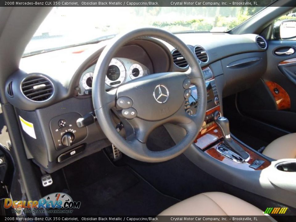 Cappuccino/Black Interior - 2008 Mercedes-Benz CLK 350 Cabriolet Photo #7