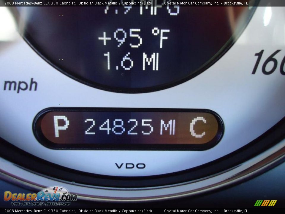 2008 Mercedes-Benz CLK 350 Cabriolet Obsidian Black Metallic / Cappuccino/Black Photo #27