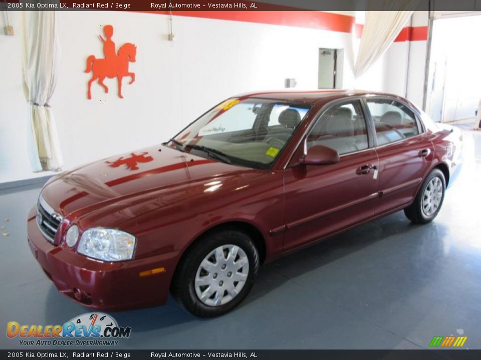 2005 Kia Optima LX Radiant Red / Beige Photo #1