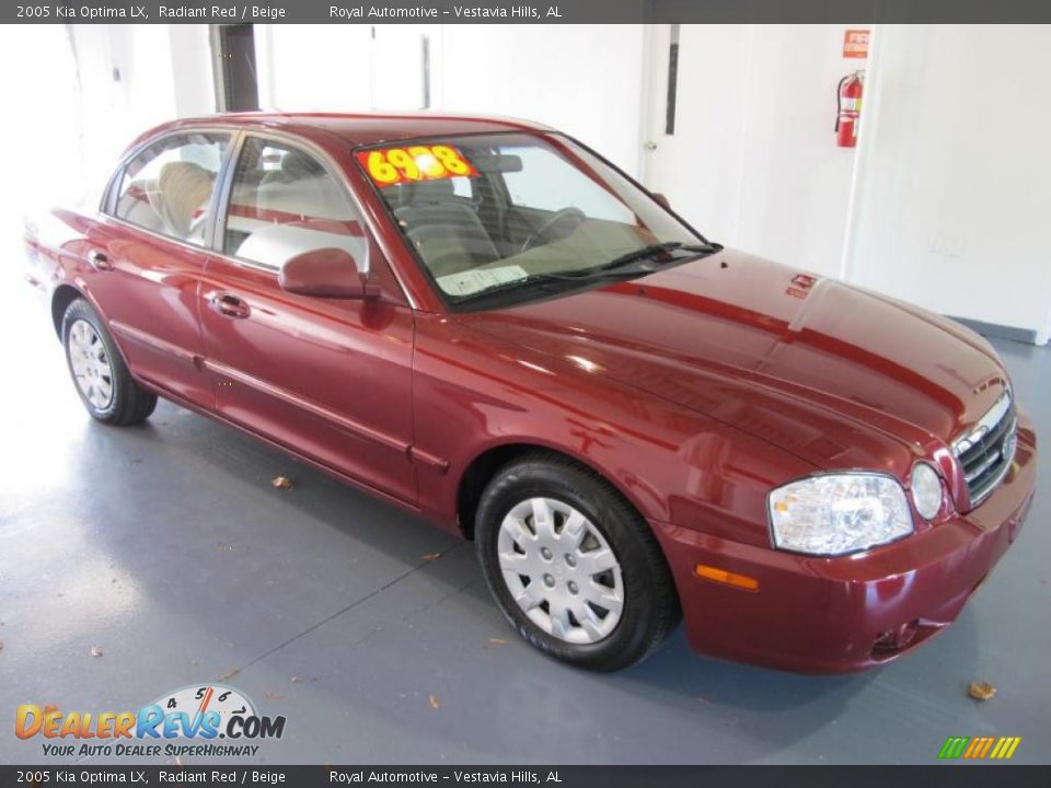 2005 Kia Optima LX Radiant Red / Beige Photo #5