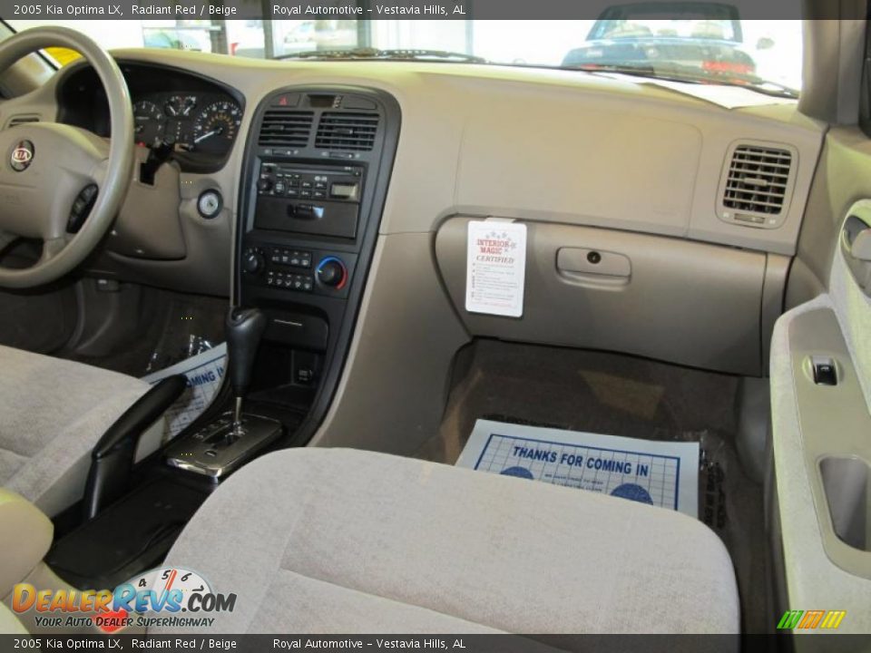 Beige Interior - 2005 Kia Optima LX Photo #13