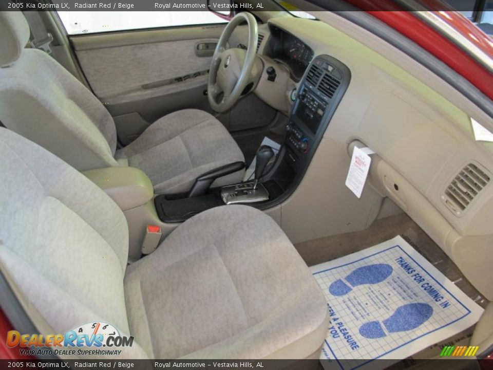 Beige Interior - 2005 Kia Optima LX Photo #14