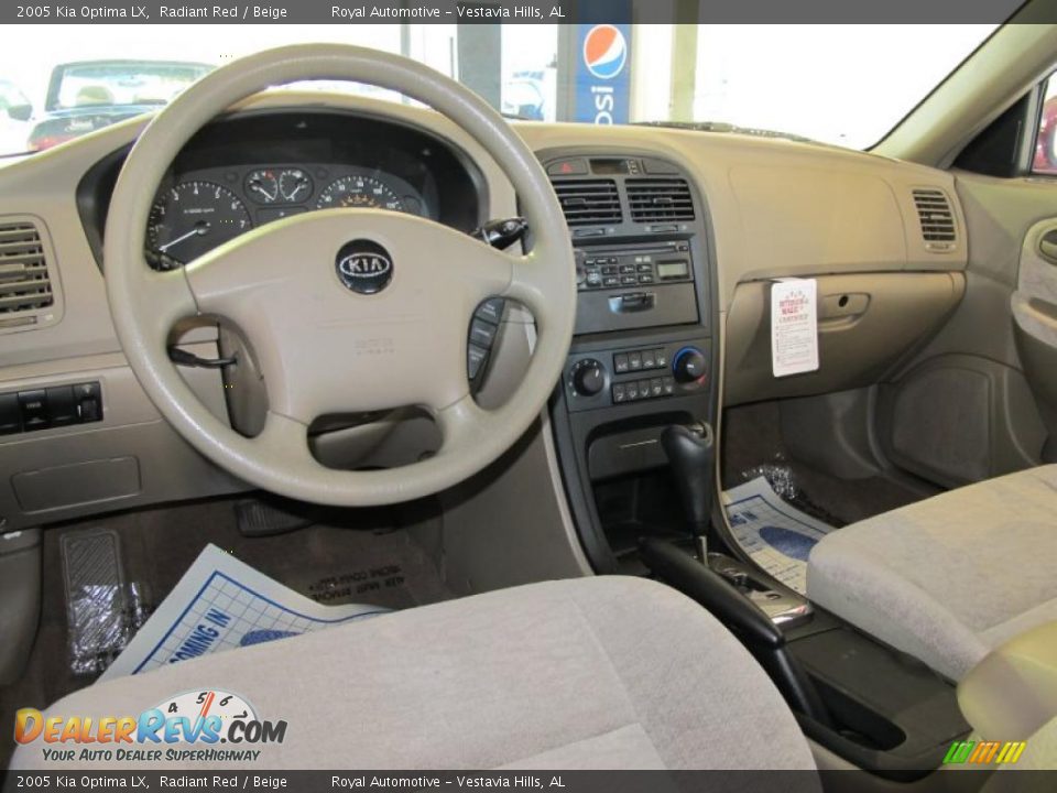 Beige Interior - 2005 Kia Optima LX Photo #16