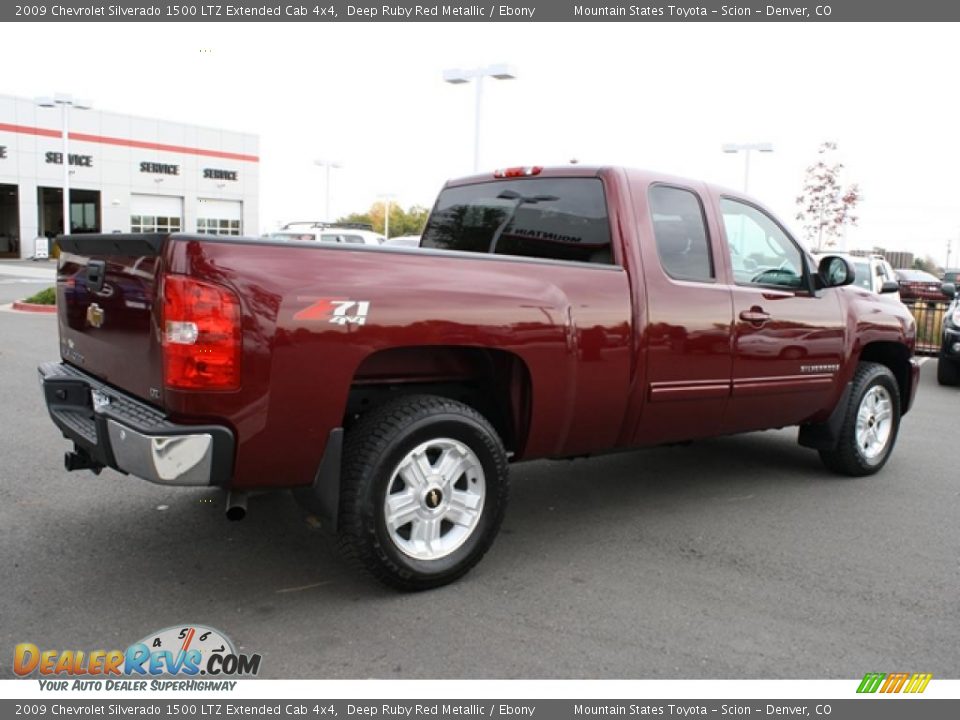 2009 Chevrolet Silverado 1500 LTZ Extended Cab 4x4 Deep Ruby Red Metallic / Ebony Photo #2