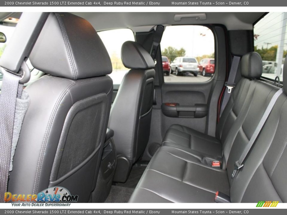 Ebony Interior - 2009 Chevrolet Silverado 1500 LTZ Extended Cab 4x4 Photo #10