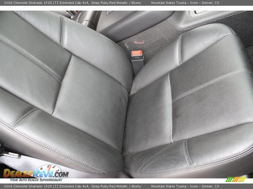 Ebony Interior - 2009 Chevrolet Silverado 1500 LTZ Extended Cab 4x4 Photo #12