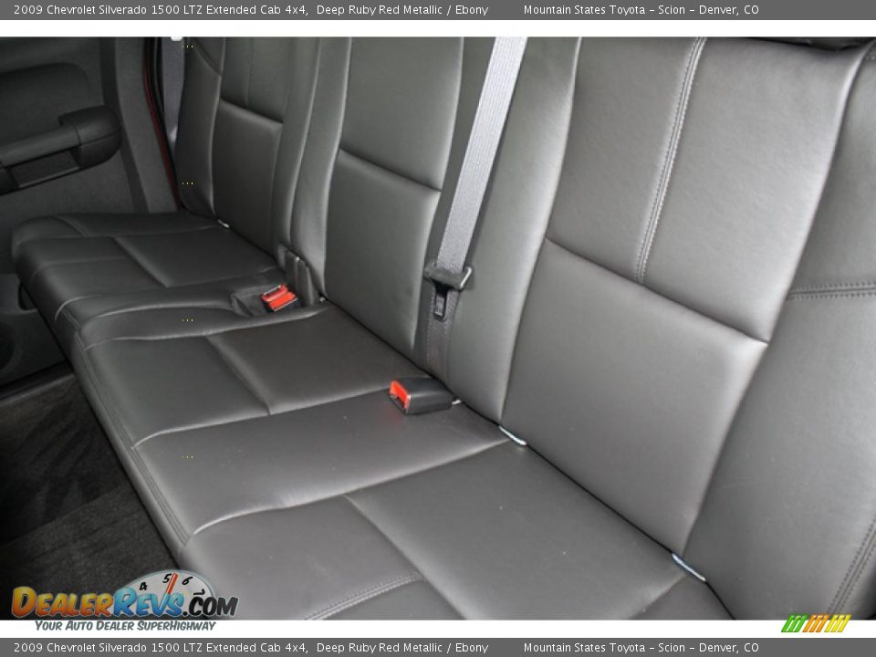 Ebony Interior - 2009 Chevrolet Silverado 1500 LTZ Extended Cab 4x4 Photo #13