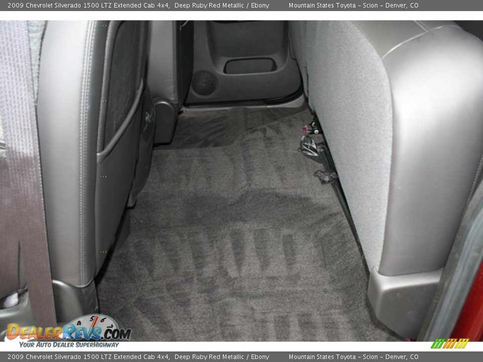 Ebony Interior - 2009 Chevrolet Silverado 1500 LTZ Extended Cab 4x4 Photo #14