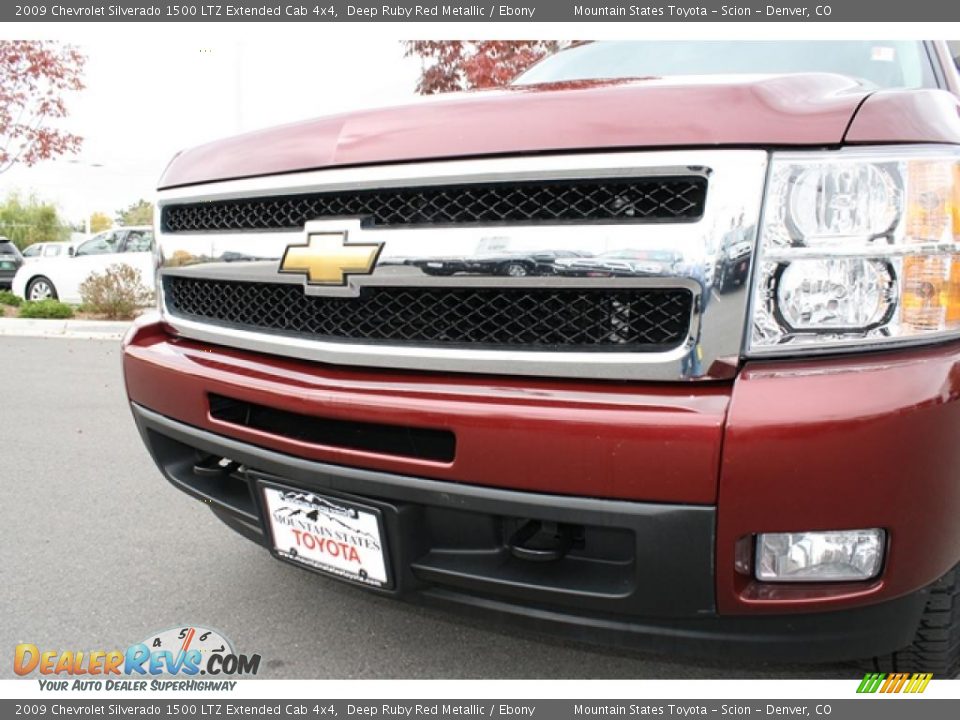 2009 Chevrolet Silverado 1500 LTZ Extended Cab 4x4 Deep Ruby Red Metallic / Ebony Photo #35