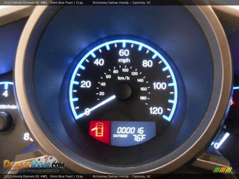 2010 Honda Element EX 4WD Omni Blue Pearl / Gray Photo #13