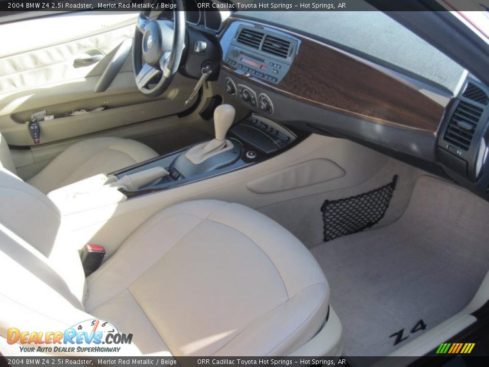 Beige Interior - 2004 BMW Z4 2.5i Roadster Photo #14