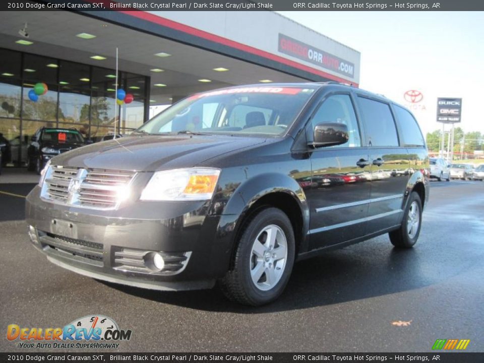 2010 Dodge Grand Caravan SXT Brilliant Black Crystal Pearl / Dark Slate Gray/Light Shale Photo #1
