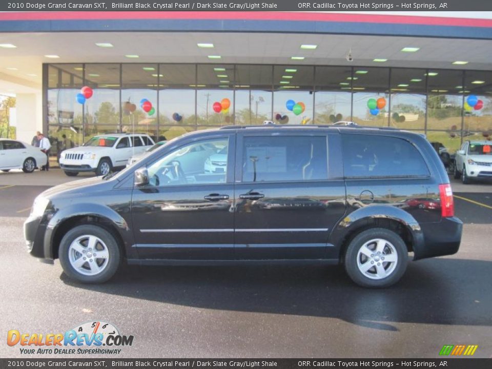 2010 Dodge Grand Caravan SXT Brilliant Black Crystal Pearl / Dark Slate Gray/Light Shale Photo #2
