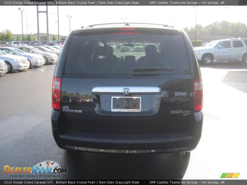 2010 Dodge Grand Caravan SXT Brilliant Black Crystal Pearl / Dark Slate Gray/Light Shale Photo #4