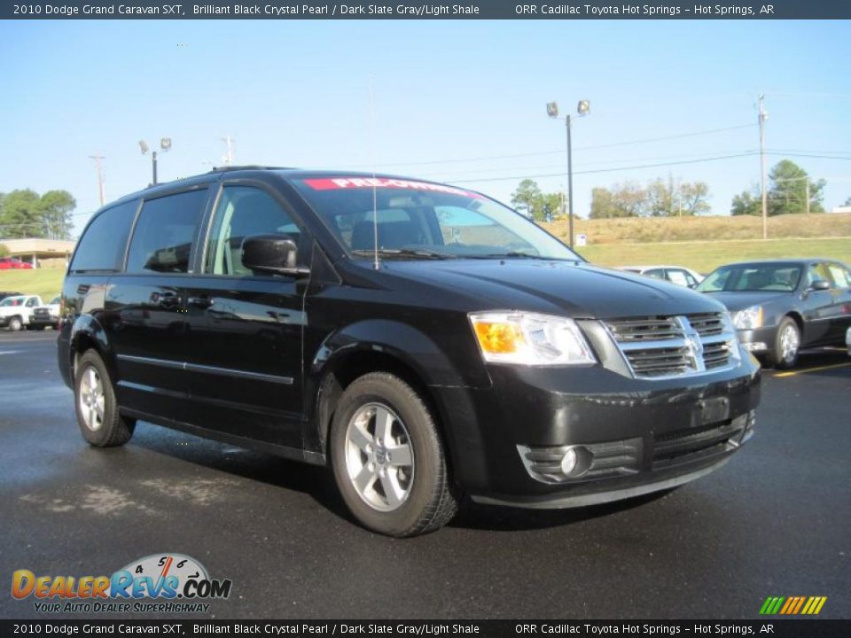 2010 Dodge Grand Caravan SXT Brilliant Black Crystal Pearl / Dark Slate Gray/Light Shale Photo #7