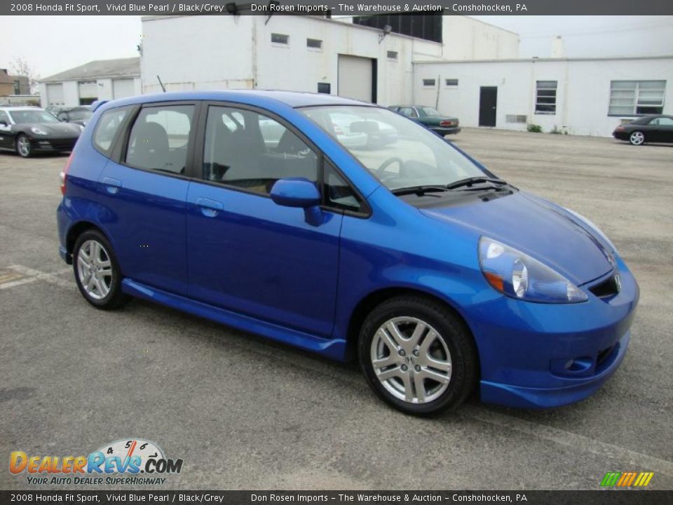 Vivid Blue Pearl 2008 Honda Fit Sport Photo #6