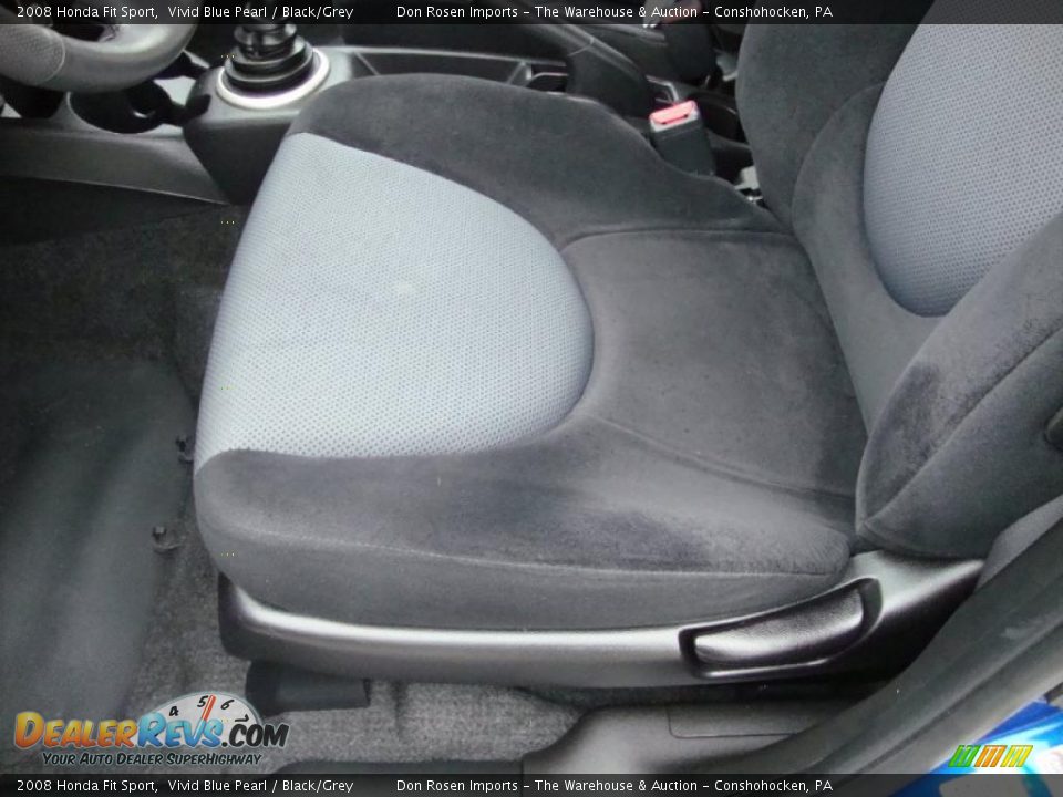 2008 Honda Fit Sport Vivid Blue Pearl / Black/Grey Photo #16