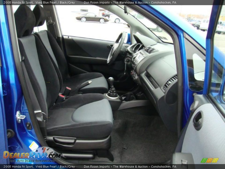 Black/Grey Interior - 2008 Honda Fit Sport Photo #20