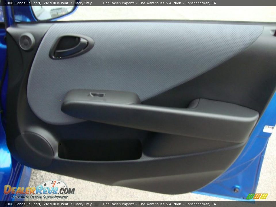 2008 Honda Fit Sport Vivid Blue Pearl / Black/Grey Photo #21