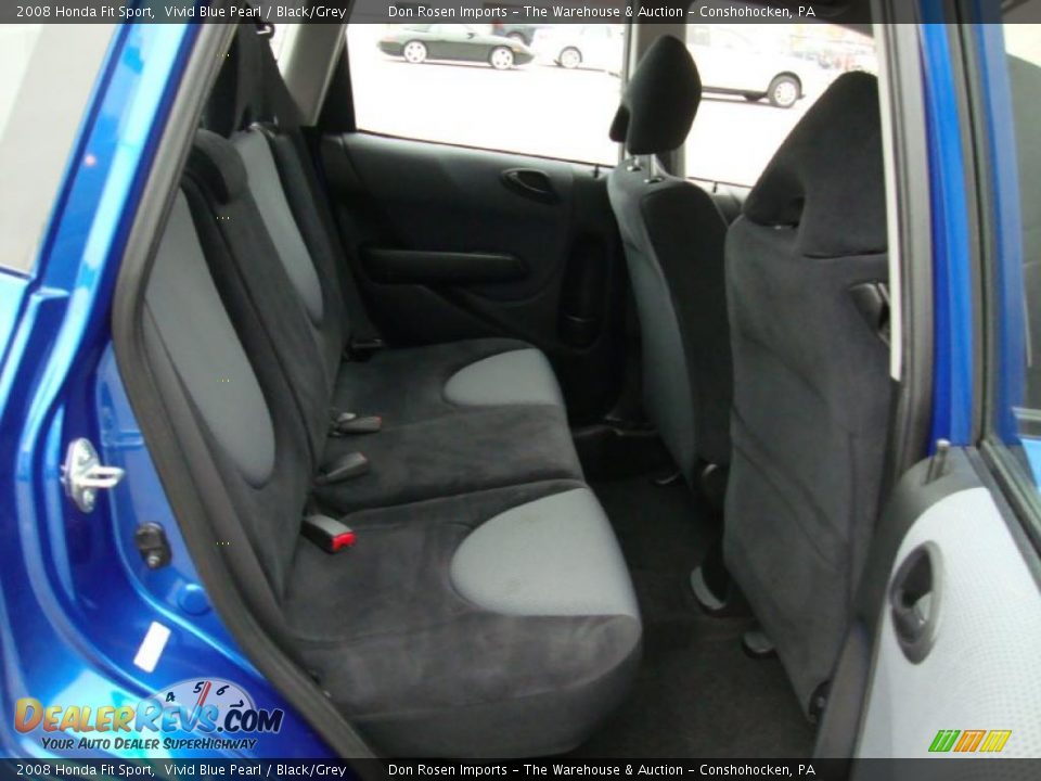 Black/Grey Interior - 2008 Honda Fit Sport Photo #22