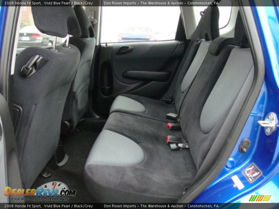 Black/Grey Interior - 2008 Honda Fit Sport Photo #24