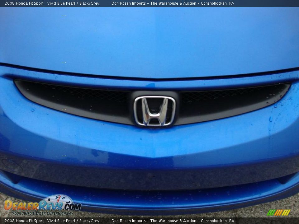 2008 Honda Fit Sport Vivid Blue Pearl / Black/Grey Photo #34