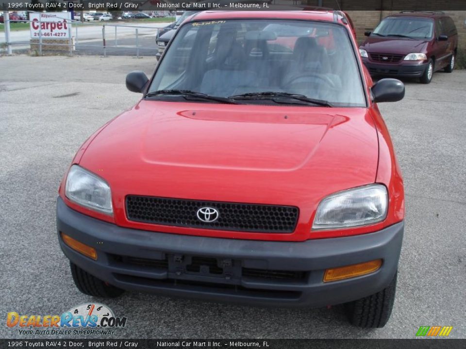 1996 Toyota RAV4 2 Door Bright Red / Gray Photo #2