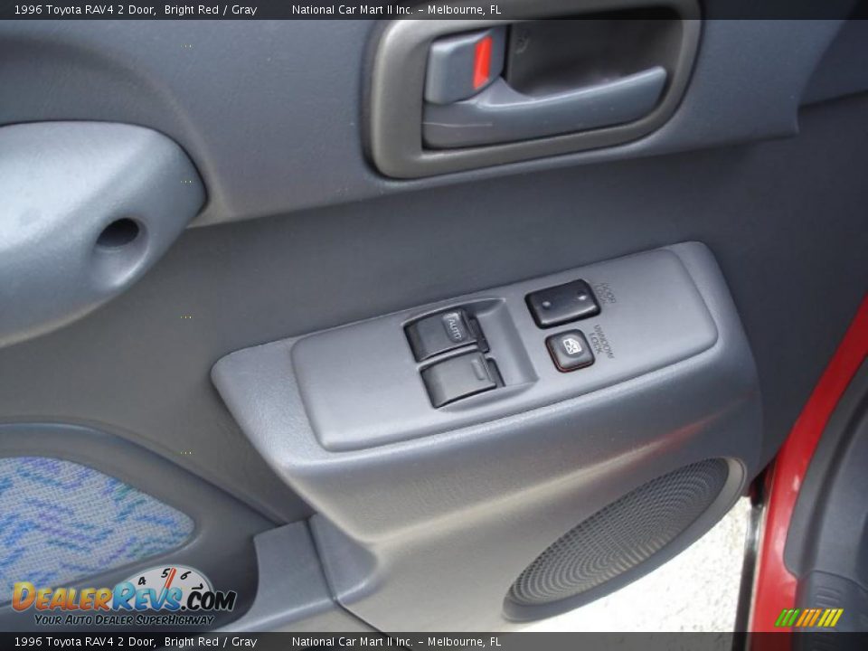 1996 Toyota RAV4 2 Door Bright Red / Gray Photo #10