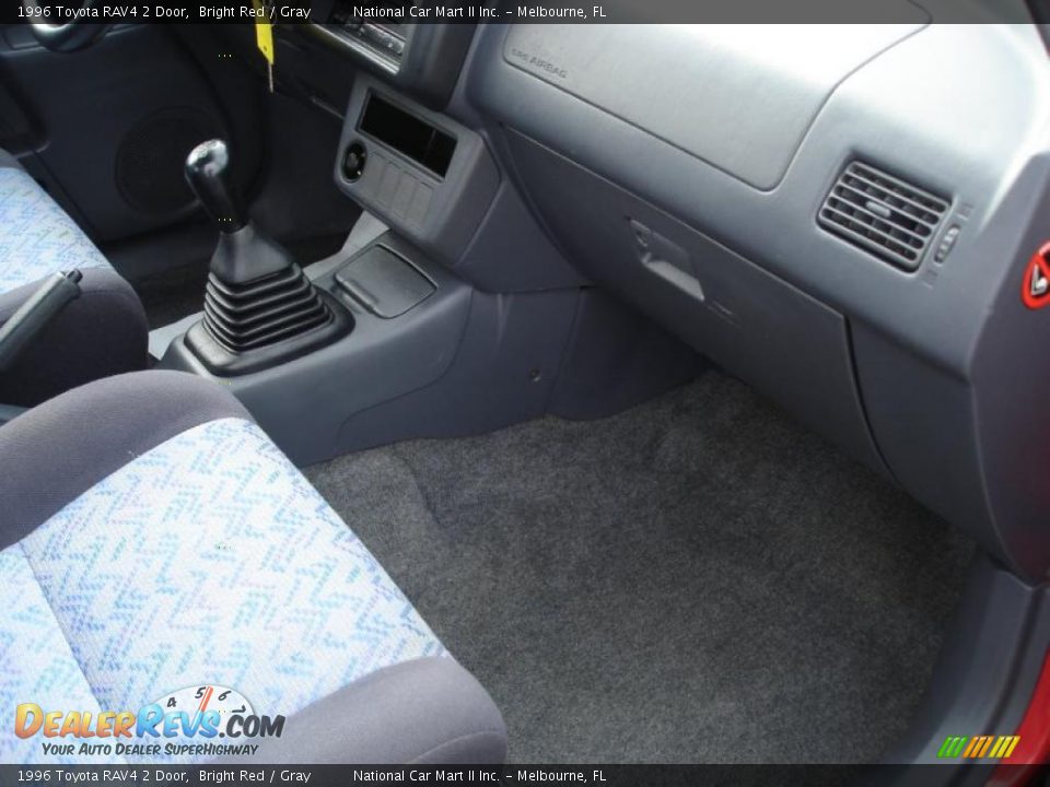 1996 Toyota RAV4 2 Door Bright Red / Gray Photo #24