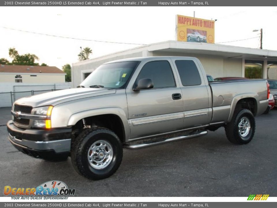 2003 Chevrolet Silverado 2500HD LS Extended Cab 4x4 Light Pewter Metallic / Tan Photo #1