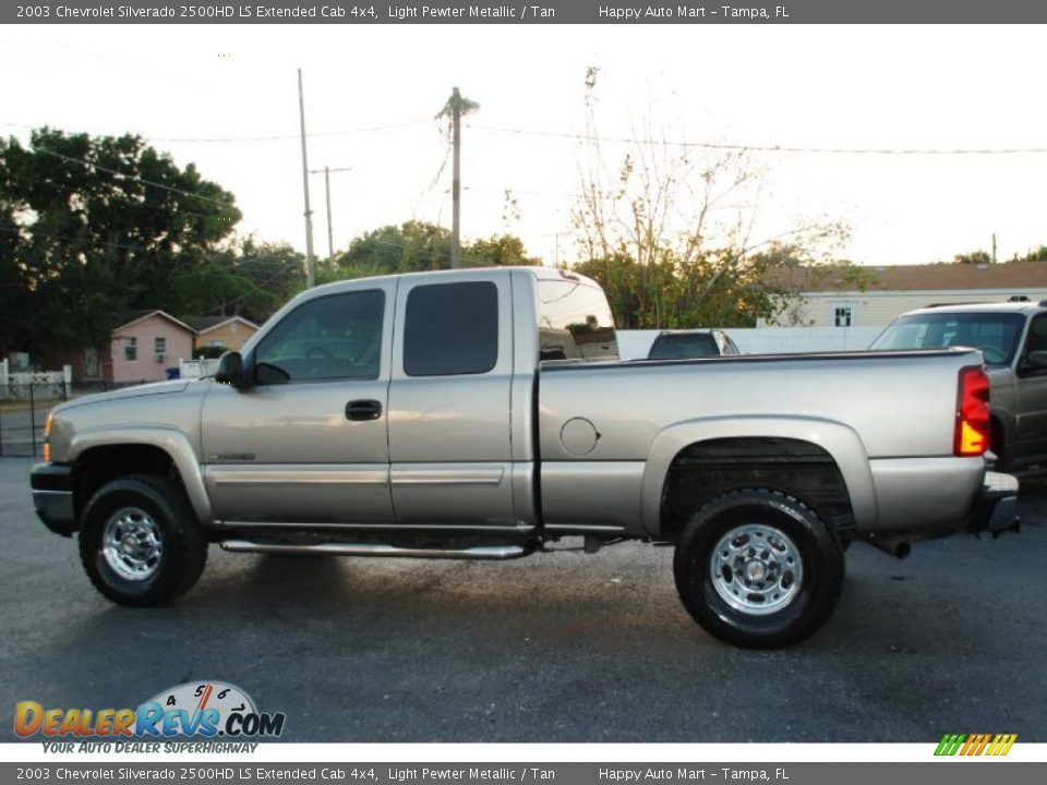 2003 Chevrolet Silverado 2500HD LS Extended Cab 4x4 Light Pewter Metallic / Tan Photo #2
