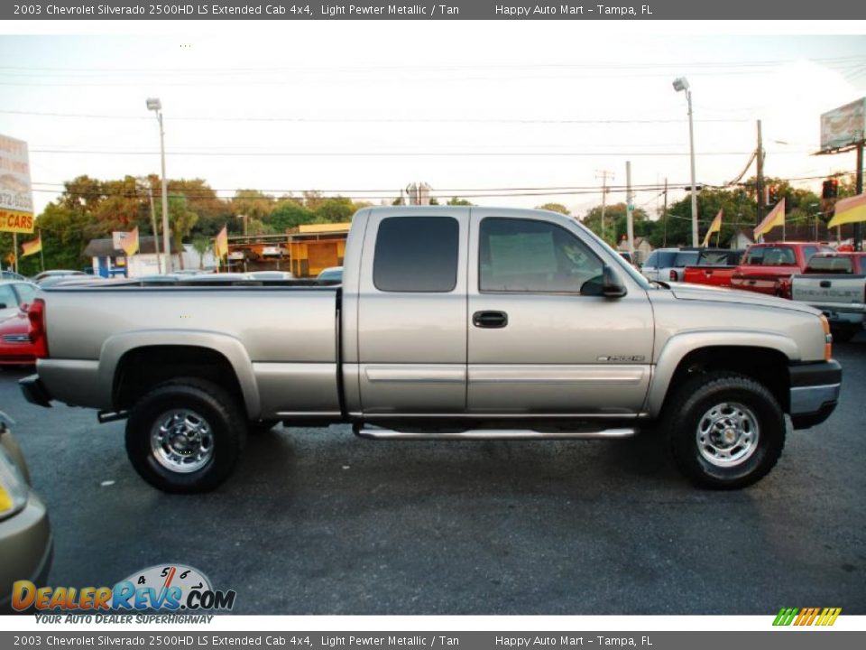 2003 Chevrolet Silverado 2500HD LS Extended Cab 4x4 Light Pewter Metallic / Tan Photo #9