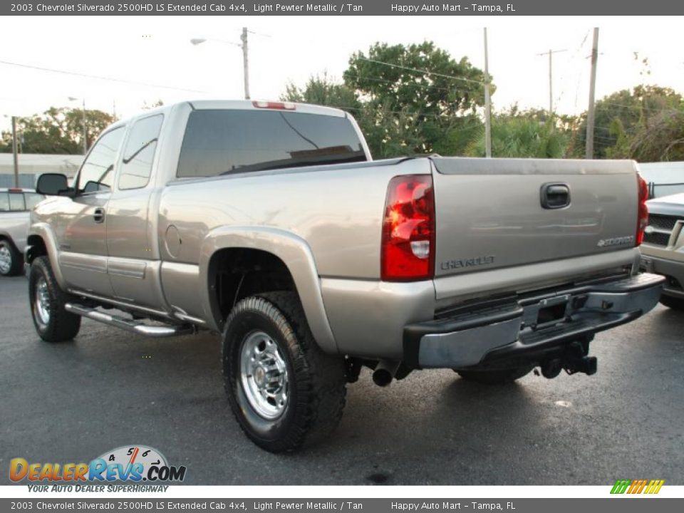 2003 Chevrolet Silverado 2500HD LS Extended Cab 4x4 Light Pewter Metallic / Tan Photo #11